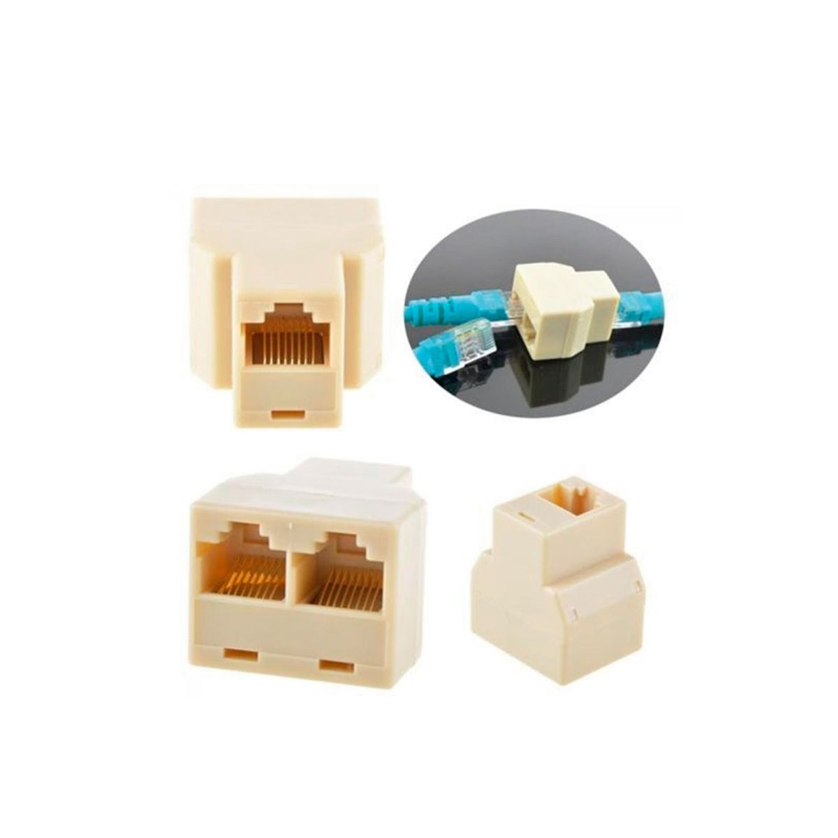 Foto 4 pulgar | Adaptador Splitter Rj45 1 A 2 Duplicador De Red Ethernet 8 Hilos