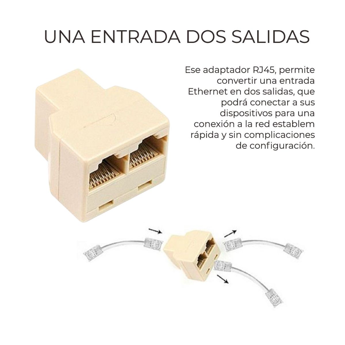 Foto 7 pulgar | Adaptador Splitter Rj45 1 A 2 Duplicador De Red Ethernet 8 Hilos