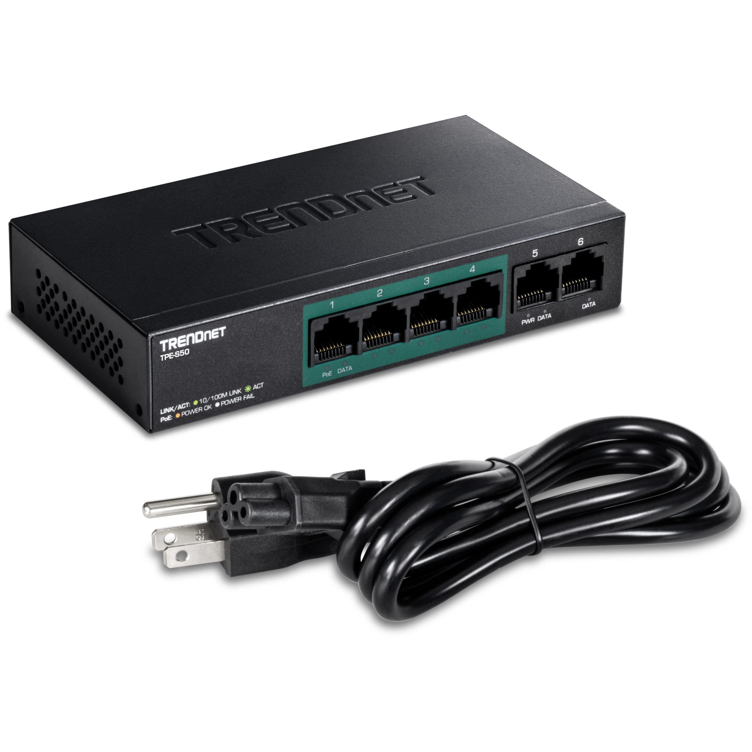 Foto 7 pulgar | Conmutador Ethernet Poe+ Trendnet Tpe-s50 De 6 Puertos Y 1 2 Gbps - Venta Internacional.