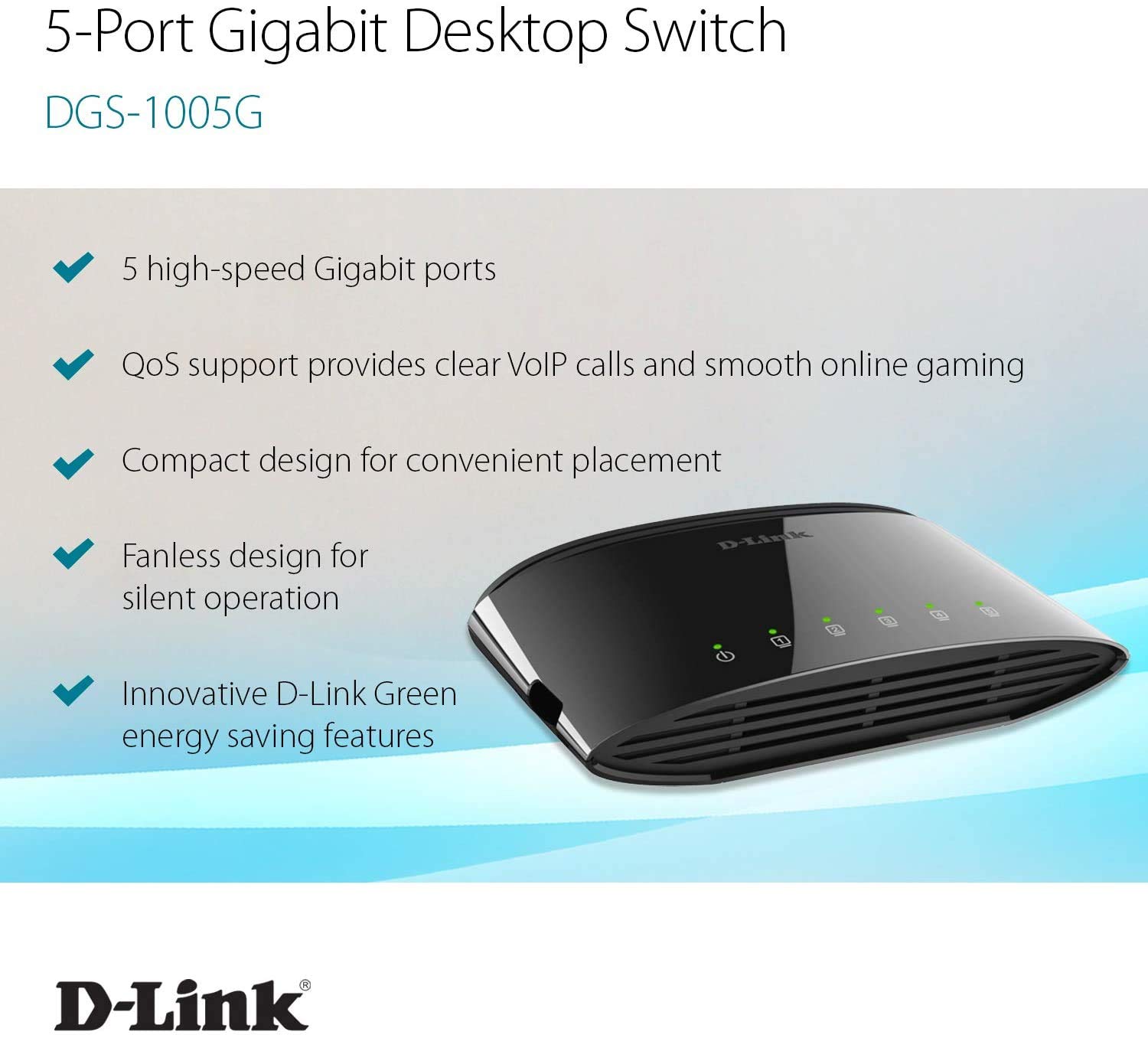 Foto 3 pulgar | Conmutador Ethernet D-link Dgs-1005g De Escritorio Gigabit De 5 Puertos - Venta Internacional.