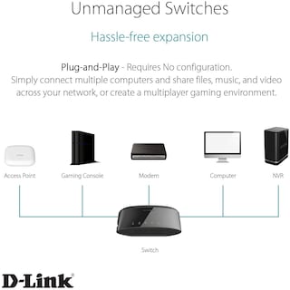 Foto 3 | Conmutador Ethernet D-link Dgs-1005g De Escritorio Gigabit De 5 Puertos - Venta Internacional.