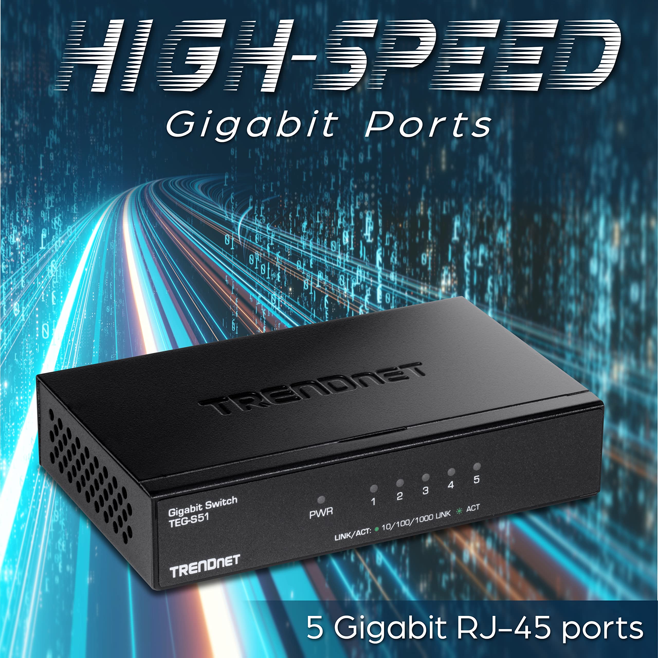 Foto 6 pulgar | Conmutador De Escritorio Gigabit Trendnet Teg-s51 De 5 Puertos Rj-45 - Venta Internacional.