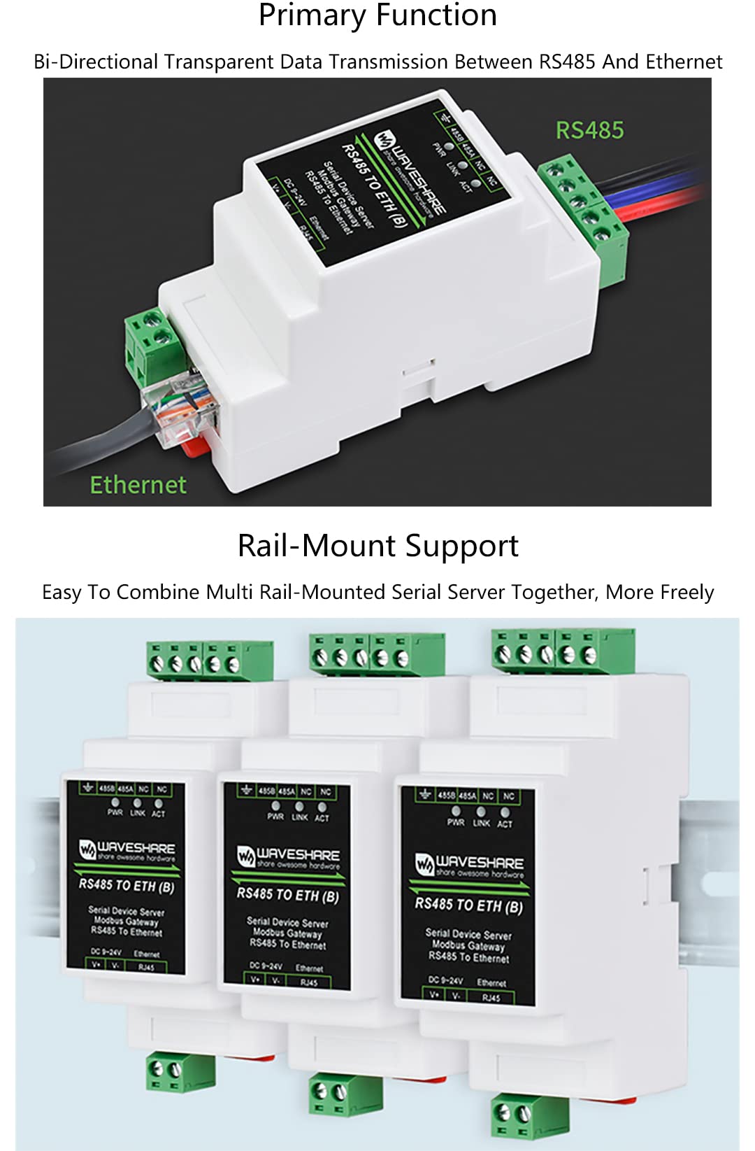 Foto 3 | Servidor Serie Modbus Mqtt Gateway Rs485 A Ethernet - Venta Internacional.