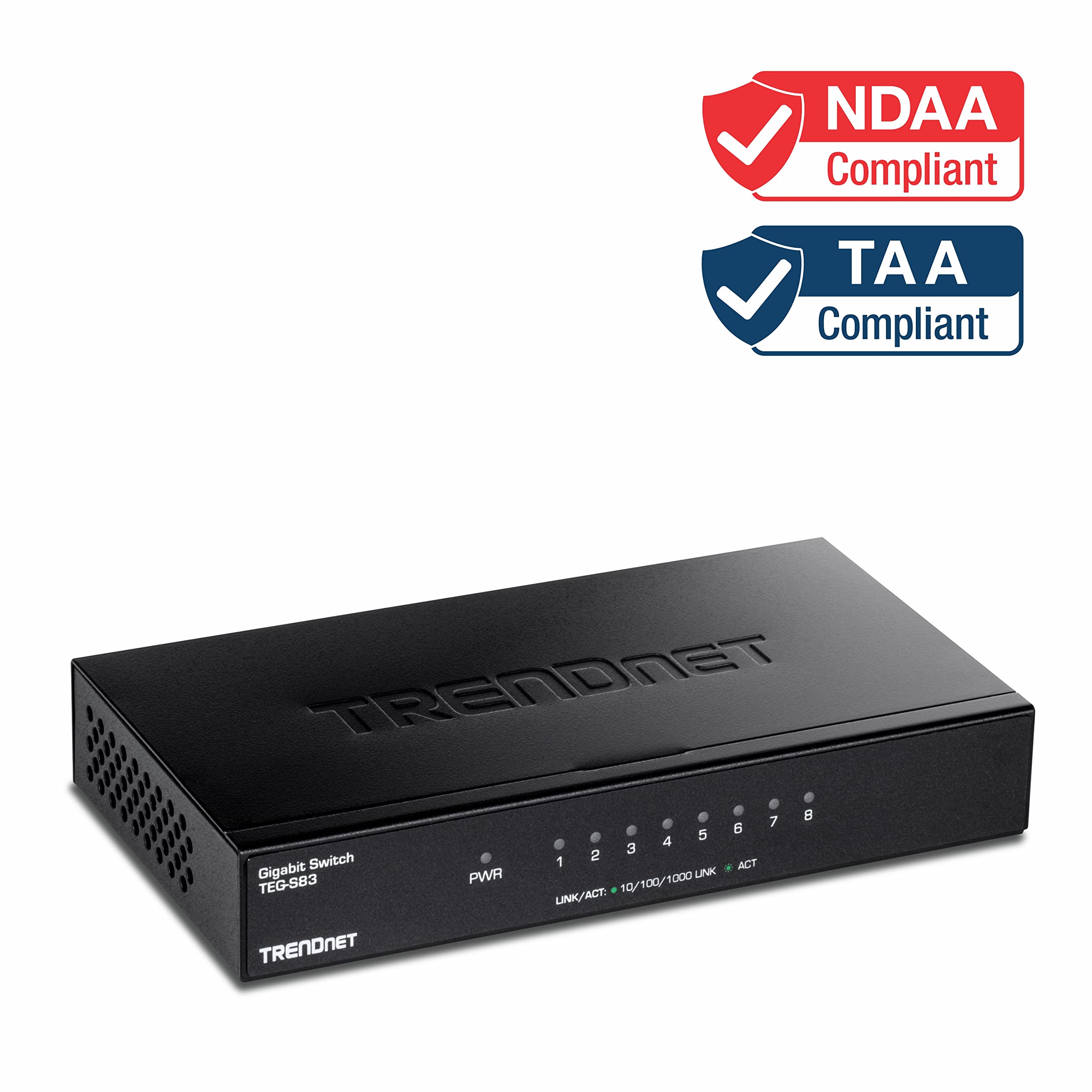 Foto 5 | Conmutador De Escritorio Trendnet Teg-s83 De 8 Puertos Gigabit Rj-45 Negro - Venta Internacional.