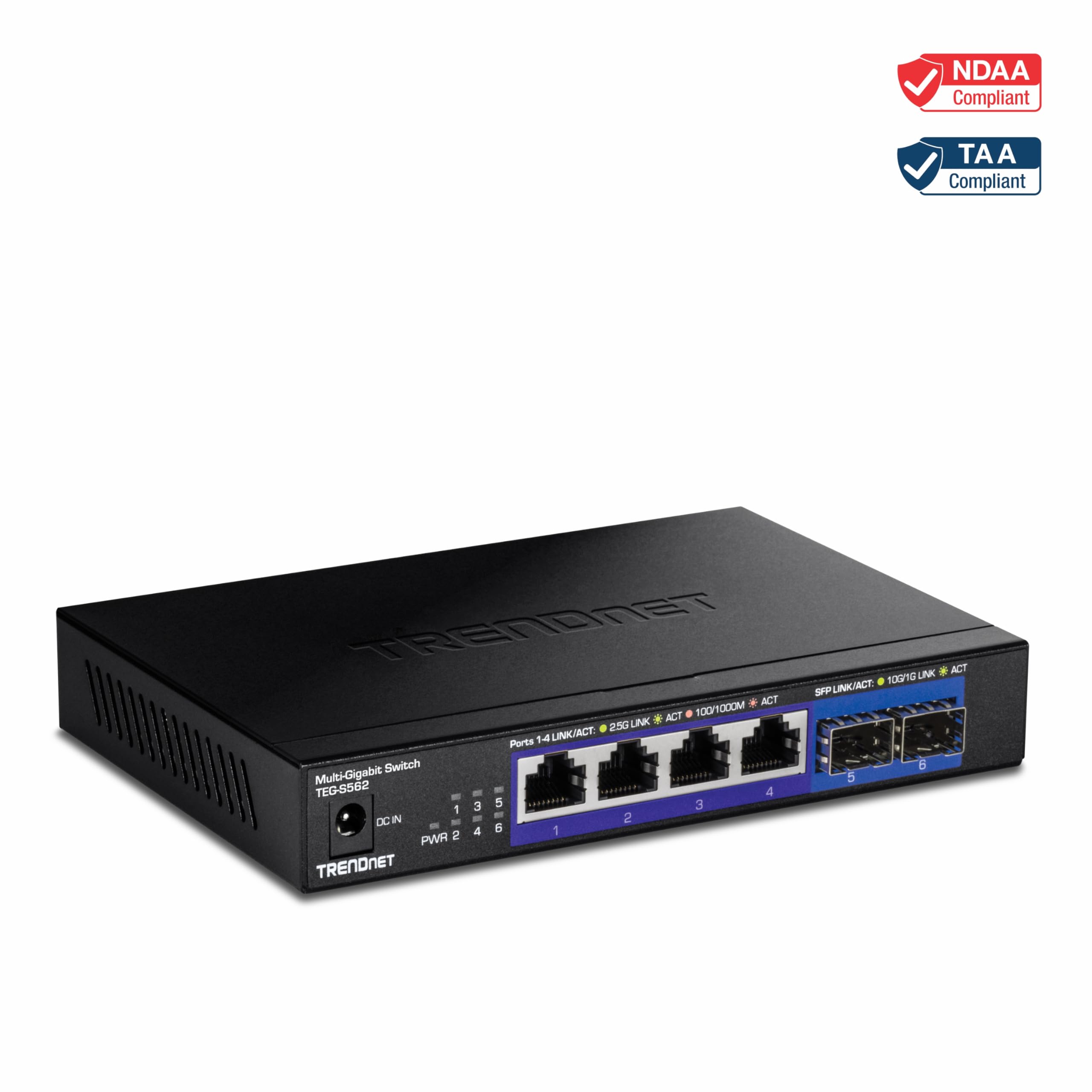 Foto 7 | Conmutador Ethernet De Red Trendnet Teg-s562 De 6 Puertos Y Varios Gigas - Venta Internacional.