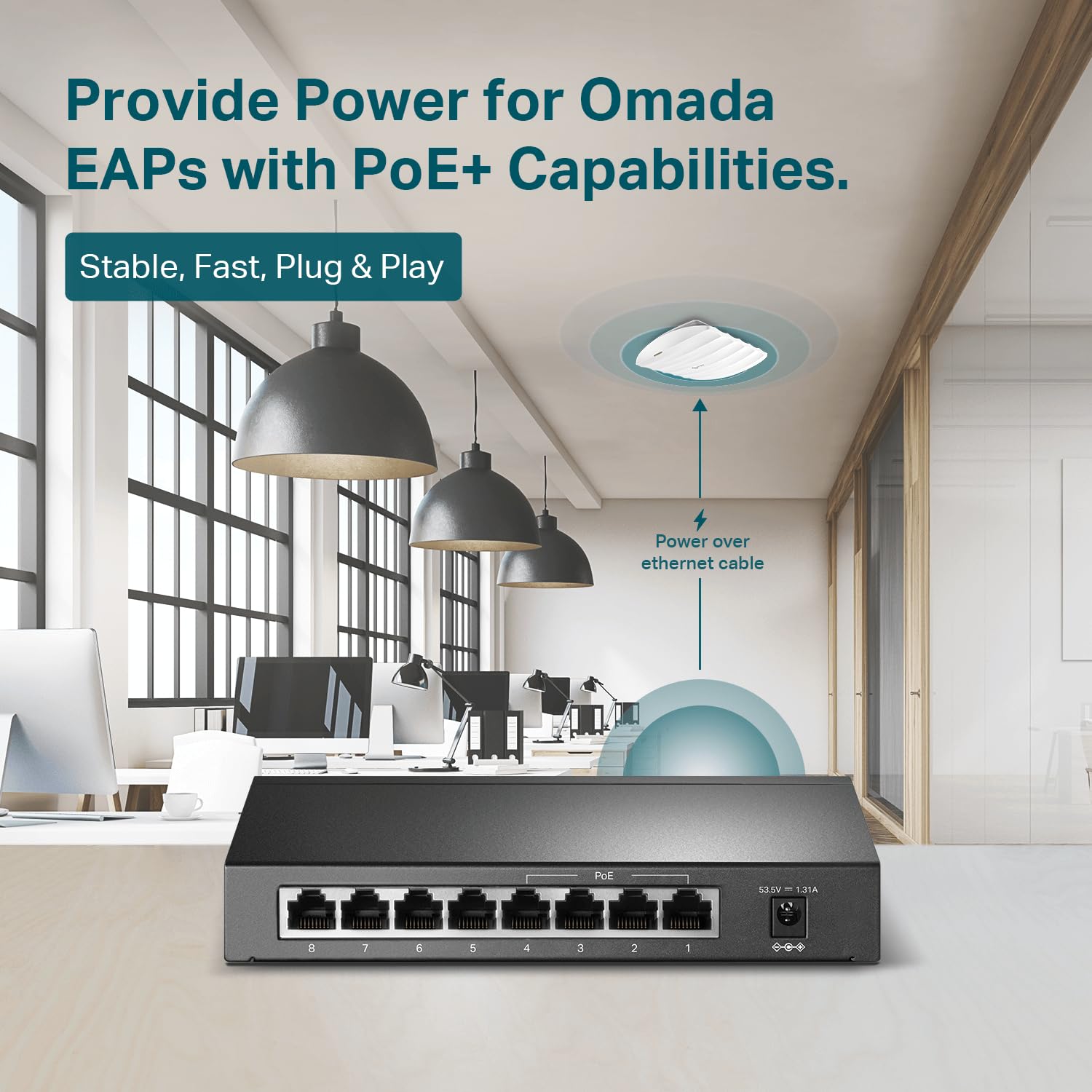 Foto 4 pulgar | Conmutador Poe Tp-link Tl-sg1008p 8 Puertos Gigabit 4 Poe+ 64w - Venta Internacional.