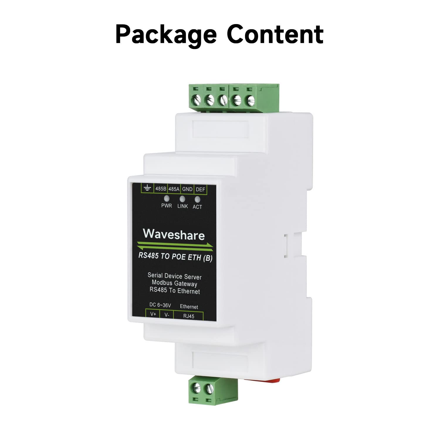 Foto 3 pulgar | Servidor Serie Industrial Waveshare Rs485 A Rj45 Ethernet - Venta Internacional.