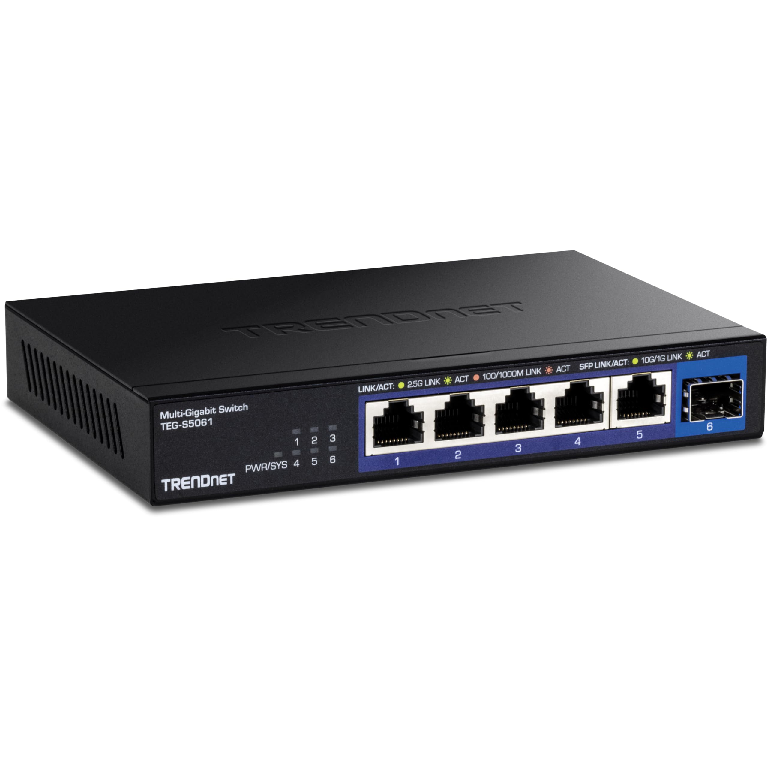 Foto 2 pulgar | Switch Trendnet Teg-s5061 De 6 Puertos No Gestionados De 2 5 G Con Sfp+ De 10 G - Venta Internacional.