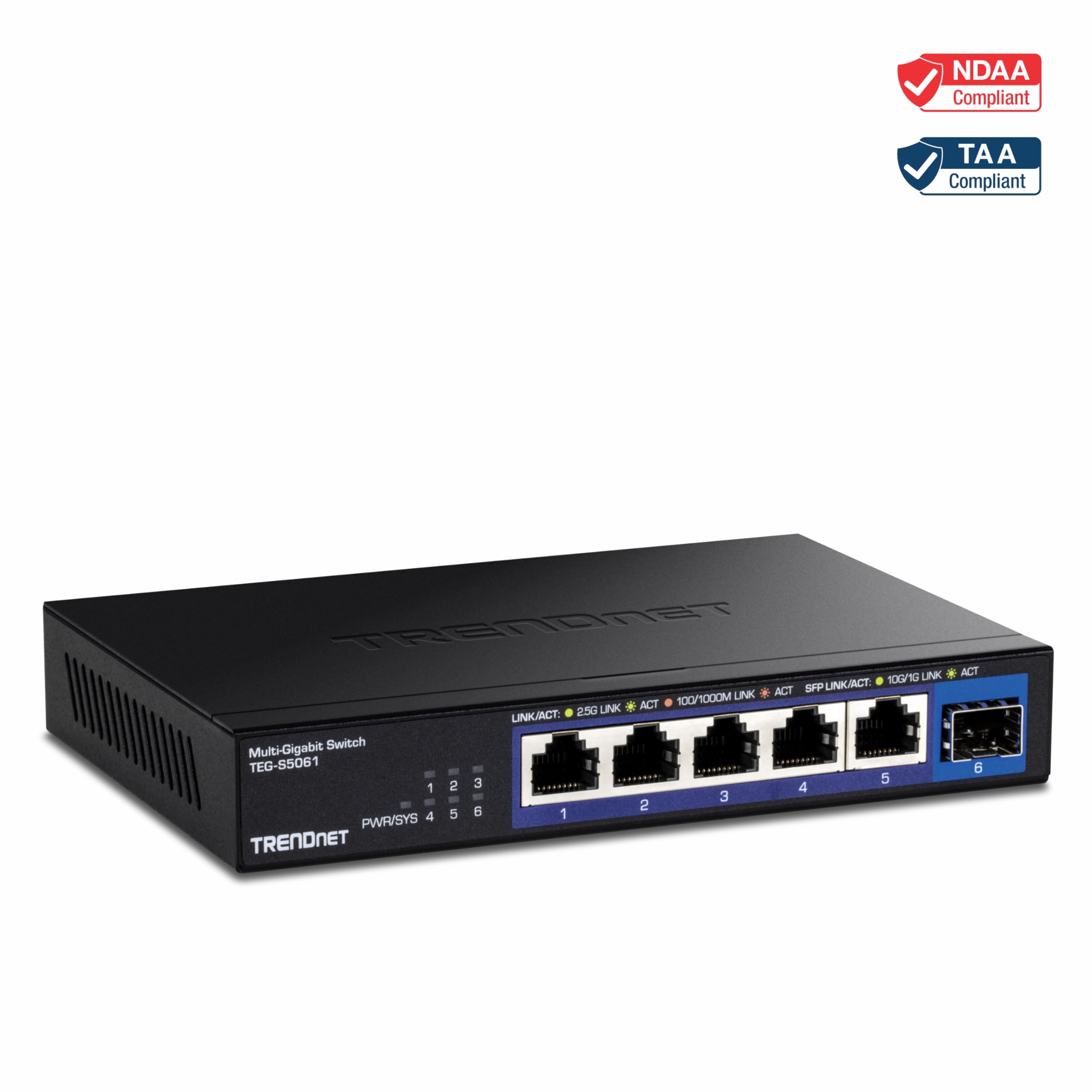 Foto 8 pulgar | Switch Trendnet Teg-s5061 De 6 Puertos No Gestionados De 2 5 G Con Sfp+ De 10 G - Venta Internacional.