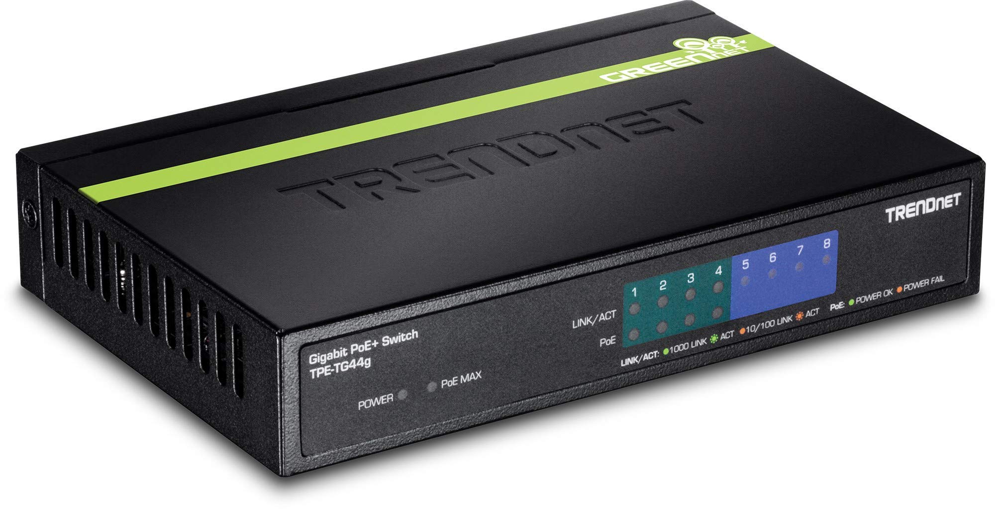 Foto 1 | Conmutador Poe+ Gigabit Trendnet Tpe-tg80g De 8 Puertos 123 W Negro - Venta Internacional.