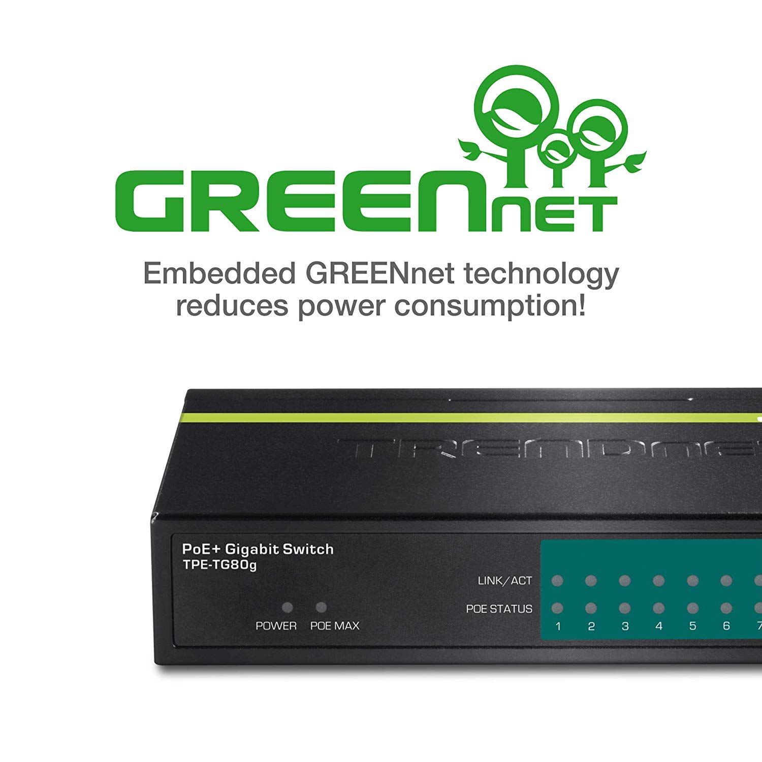 Foto 5 | Conmutador Poe+ Gigabit Trendnet Tpe-tg80g De 8 Puertos 123 W Negro - Venta Internacional.