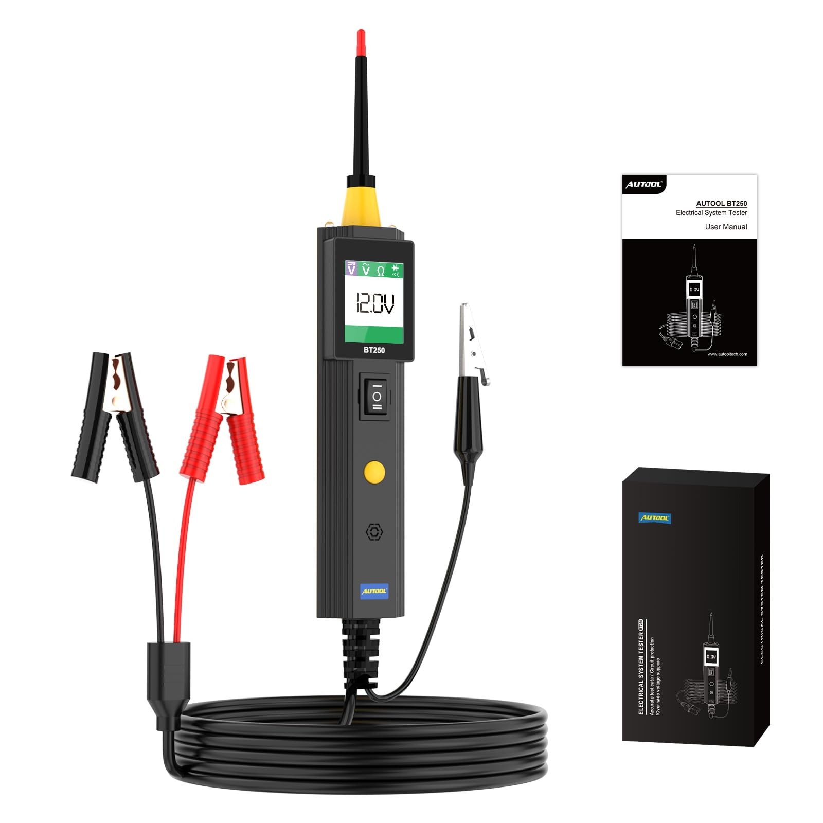Foto 2 pulgar | Probador De Circuitos Automotrices Autool Bt250 0-70 V Con Voltaje Ac/dc - Venta Internacional.