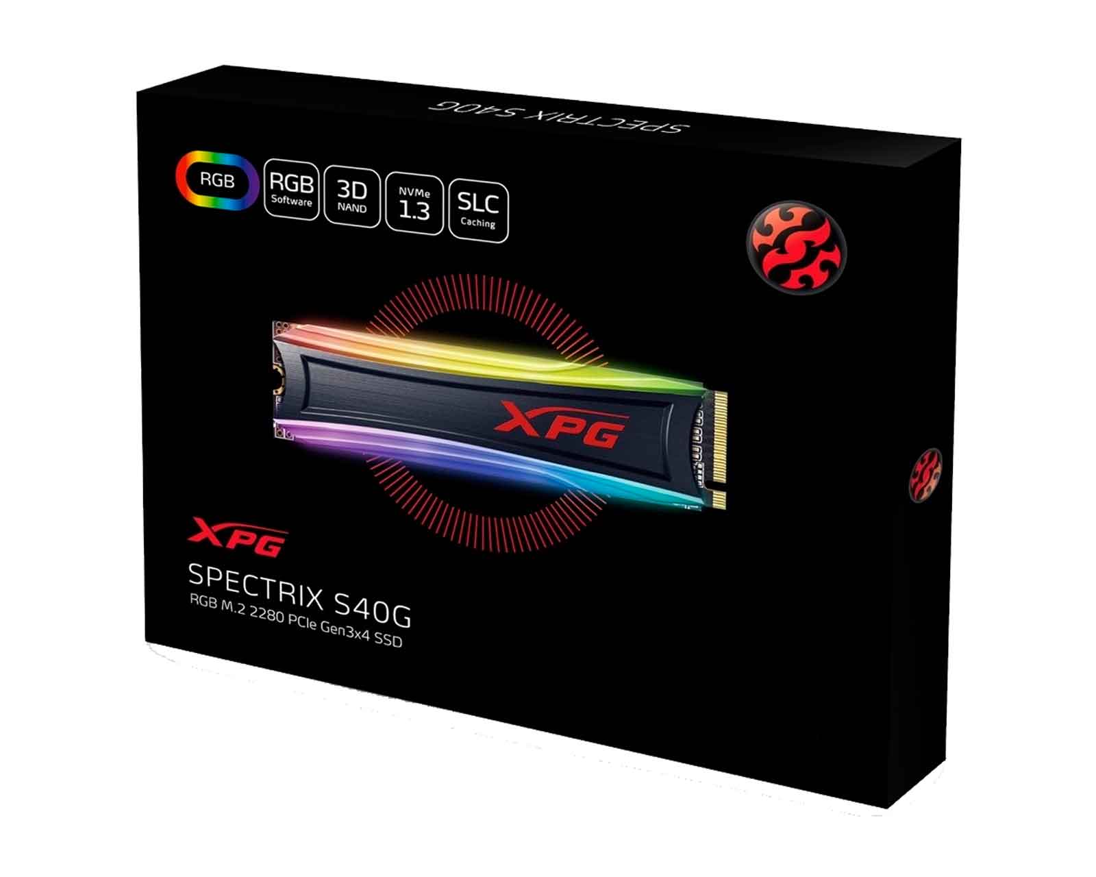 Foto 3 | SSD Adata S40g color Negro Spectrix de 1 TB RGB/m2 Pciex As40g-1tt-c 3500/3000mbs Nvme