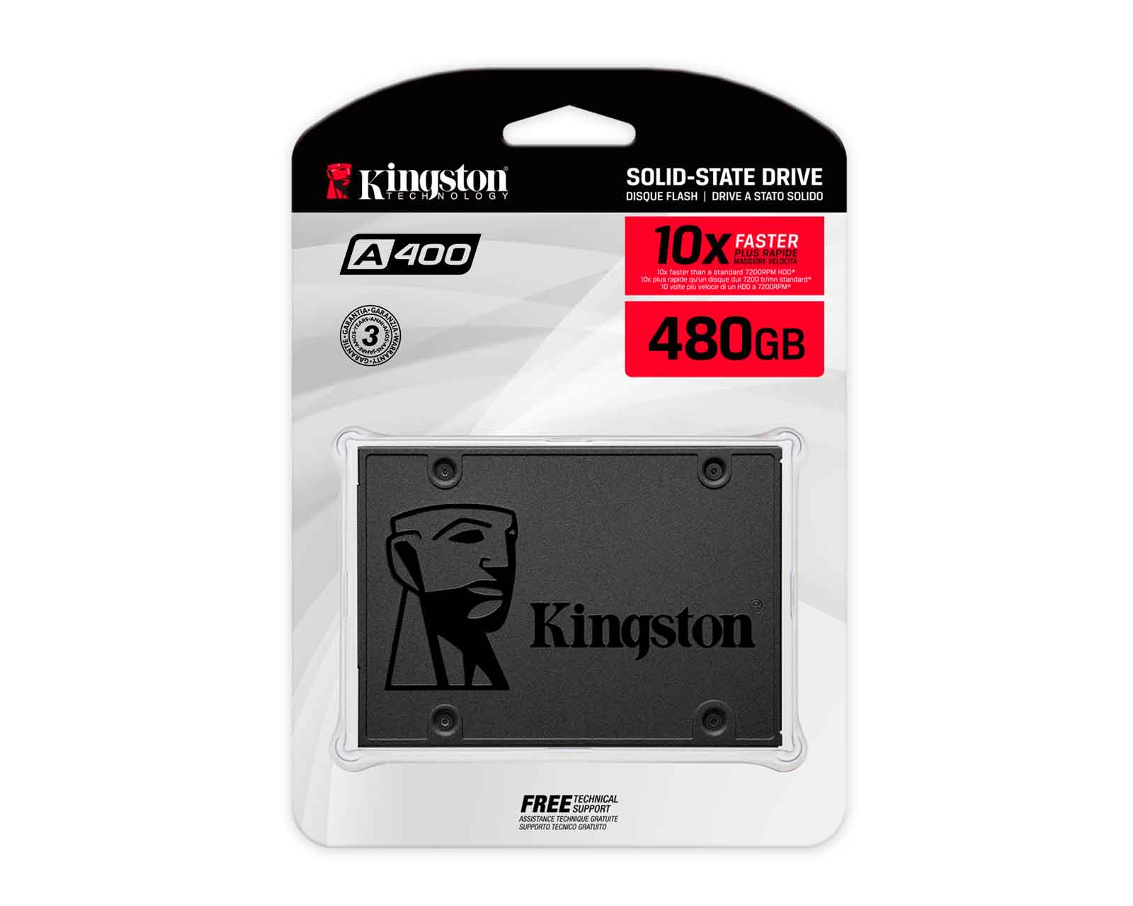 Foto 2 pulgar | Ssd Kingston Sa400s37 480gb 2.5'' Sata 500/450mbs Sa400s37/480g