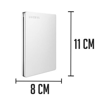 Foto 2 | Disco Duro Externo Slim 3 1 Tb 3.0 Portátil Toshiba color Plateado