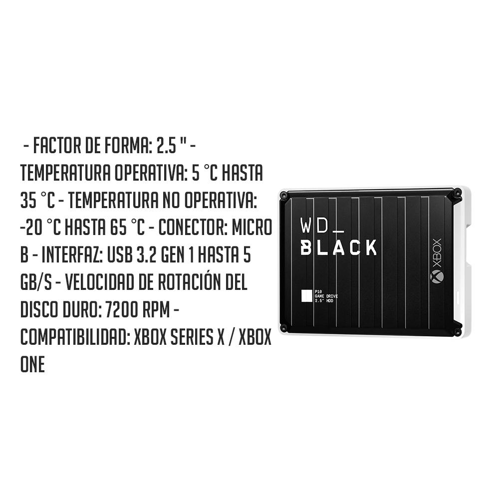 Foto 2 | Disco Duro Externo 3 Tb  Black P10 Xbox