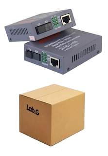 Foto 1 | Convertidores Fibra Óptica Medios10/100 Ethernet 25km 2 Piezas Grises