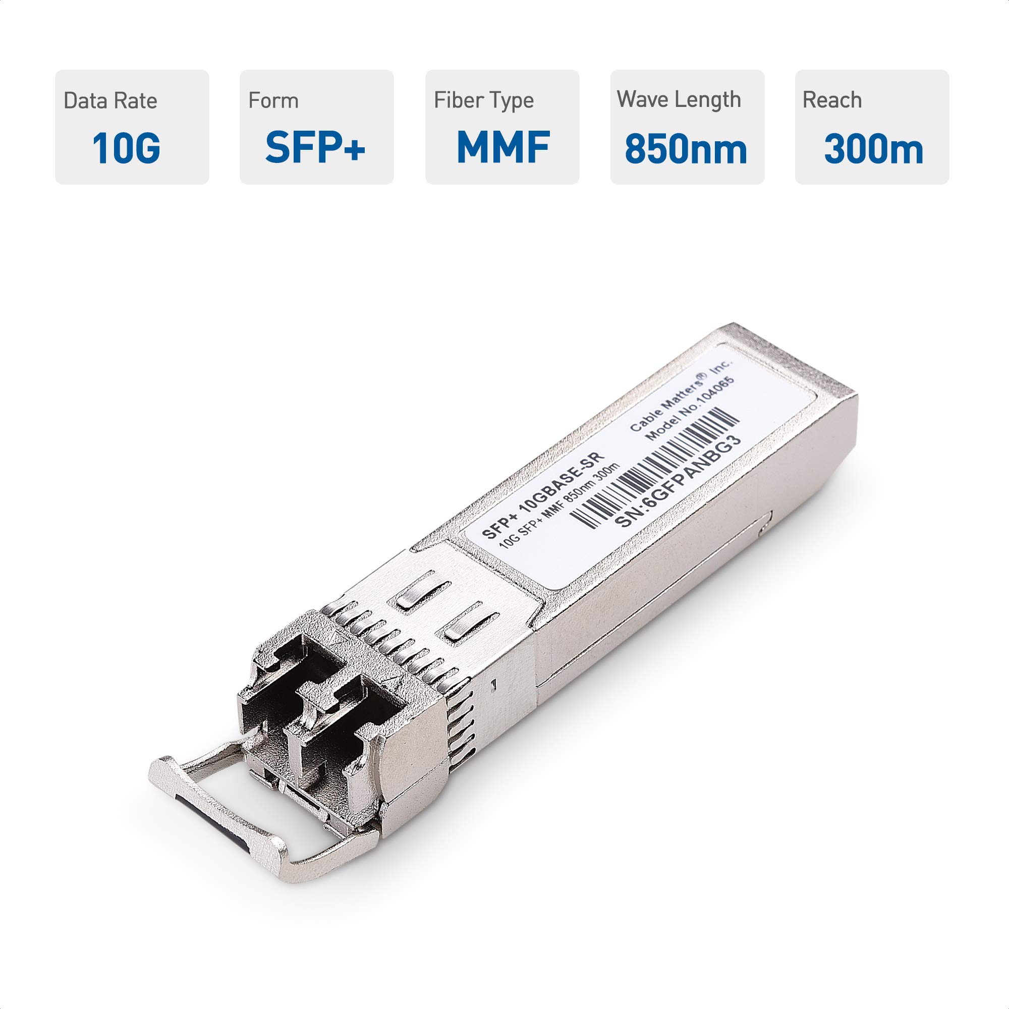 Foto 3 | Transceptor Modular De Fibra 10gbase-sr Sfp+ A Lc 10g Multimodo De Cable Matters Para Equipos Cisco, - Venta Internac