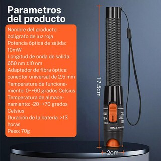 Foto 3 | Lámpara Localizadora Fallas Fibra Óptica Eo Safe Imports Esi-17403 Negro