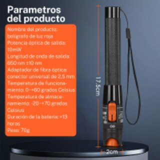 Foto 3 | Lampara Localizadora Fallas Fibra Optica Eo Safe Imports Esi-17403-1 Negro