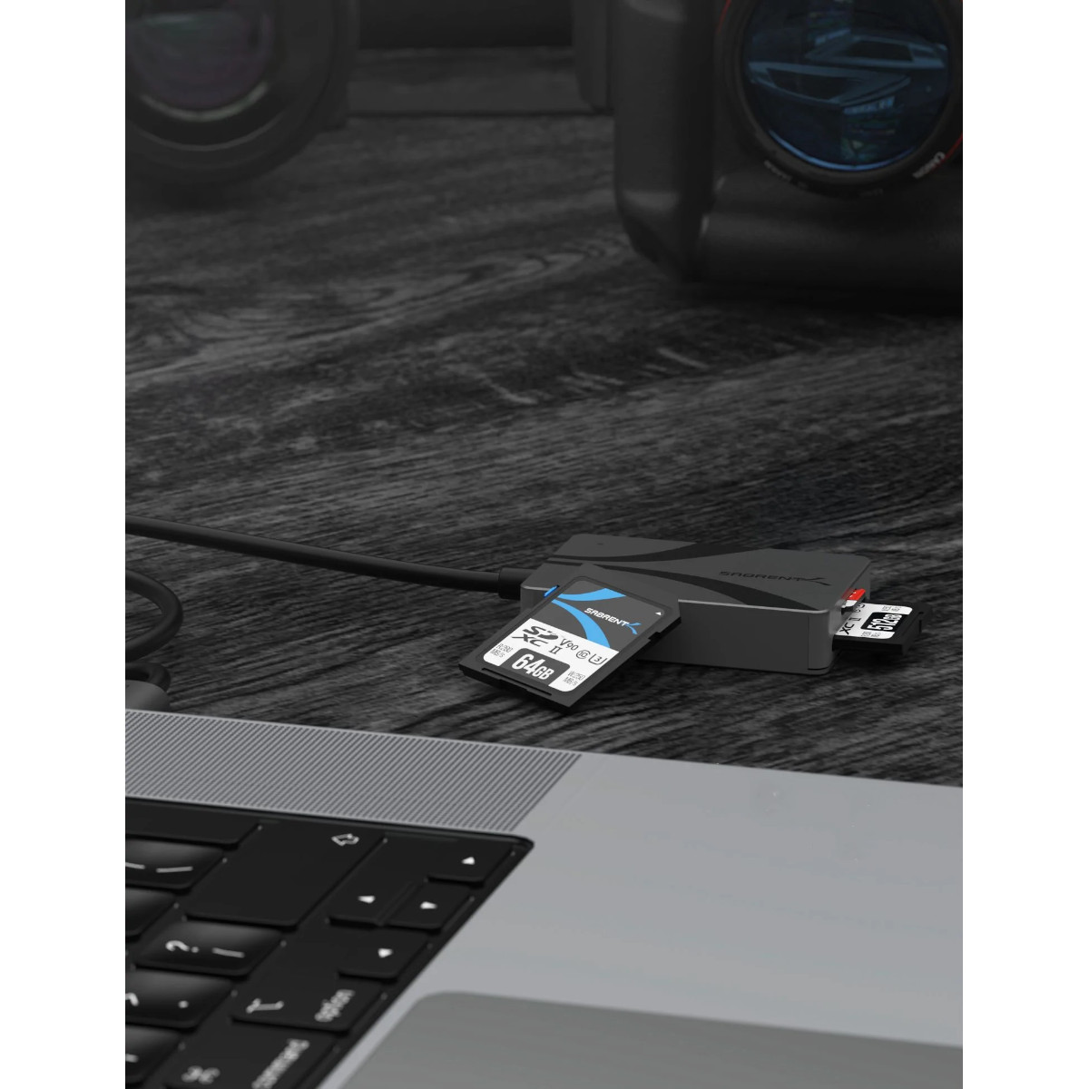 Foto 3 | Lector Memorias Usb-c Sabrent Dual Microsdxc Sd / Sdxc Uhs-ii