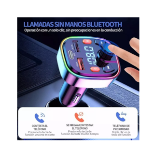 Foto 3 | Transmisor de Audio Belug Negro con Bluetooth para Auto