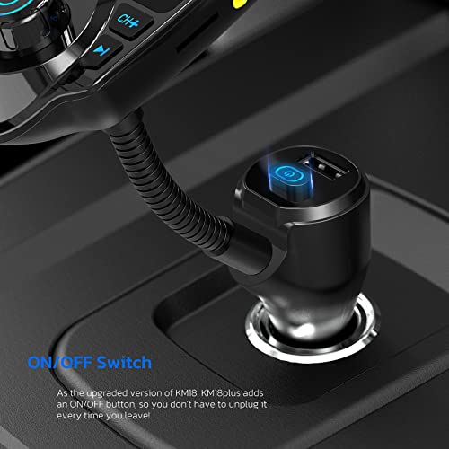 Foto 5 pulgar | Transmisor Fm Bluetooth Nulaxy Km18 Plus Para Coche Negro - Venta Internacional.