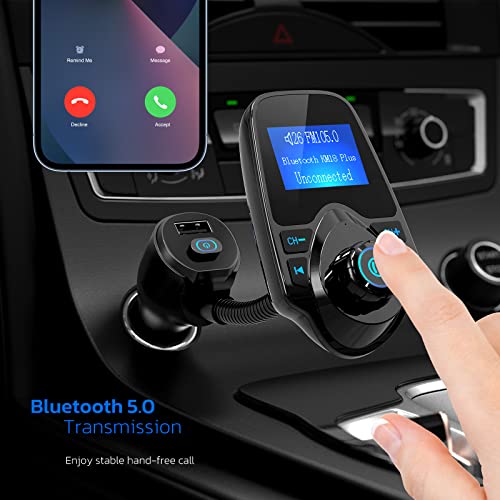 Foto 7 pulgar | Transmisor Fm Bluetooth Nulaxy Km18 Plus Para Coche Negro - Venta Internacional.