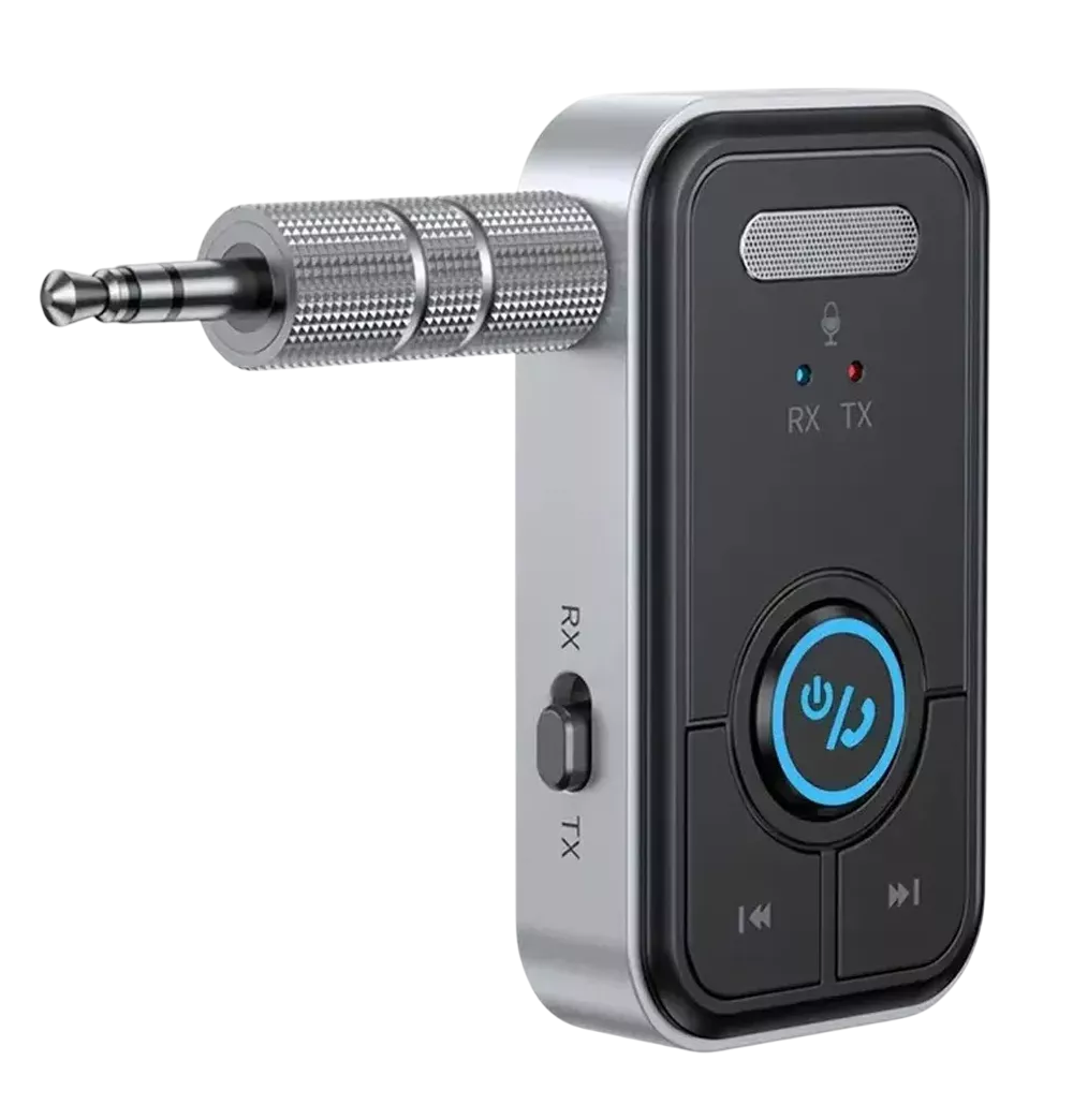 Foto 2 pulgar | Adaptador Auxiliar Bluetooth Jack 3.5 Aux Para Carros Negro/gris