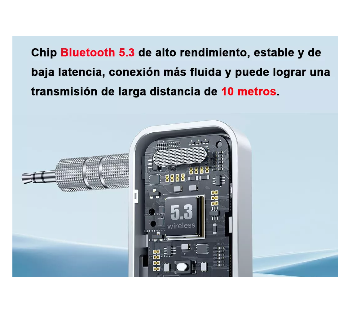 Foto 4 pulgar | Adaptador Auxiliar Bluetooth Jack 3.5 Aux Para Carros Negro/gris