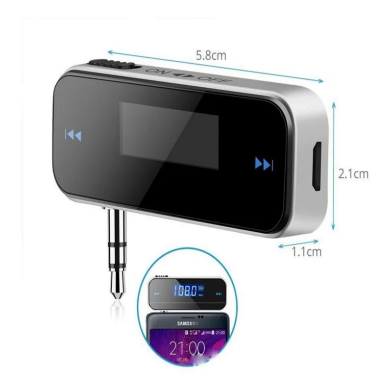 Foto 5 pulgar | Transmisor Fm De Audio Para Música De Coche De 3,5 Mm Para Android Iphone - Venta Internacional.