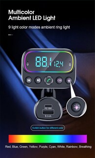 Foto 4 | Transmisor Fm Bluetooth, Doble Usb, Carga Rápida, Pd18w - Venta Internacional.