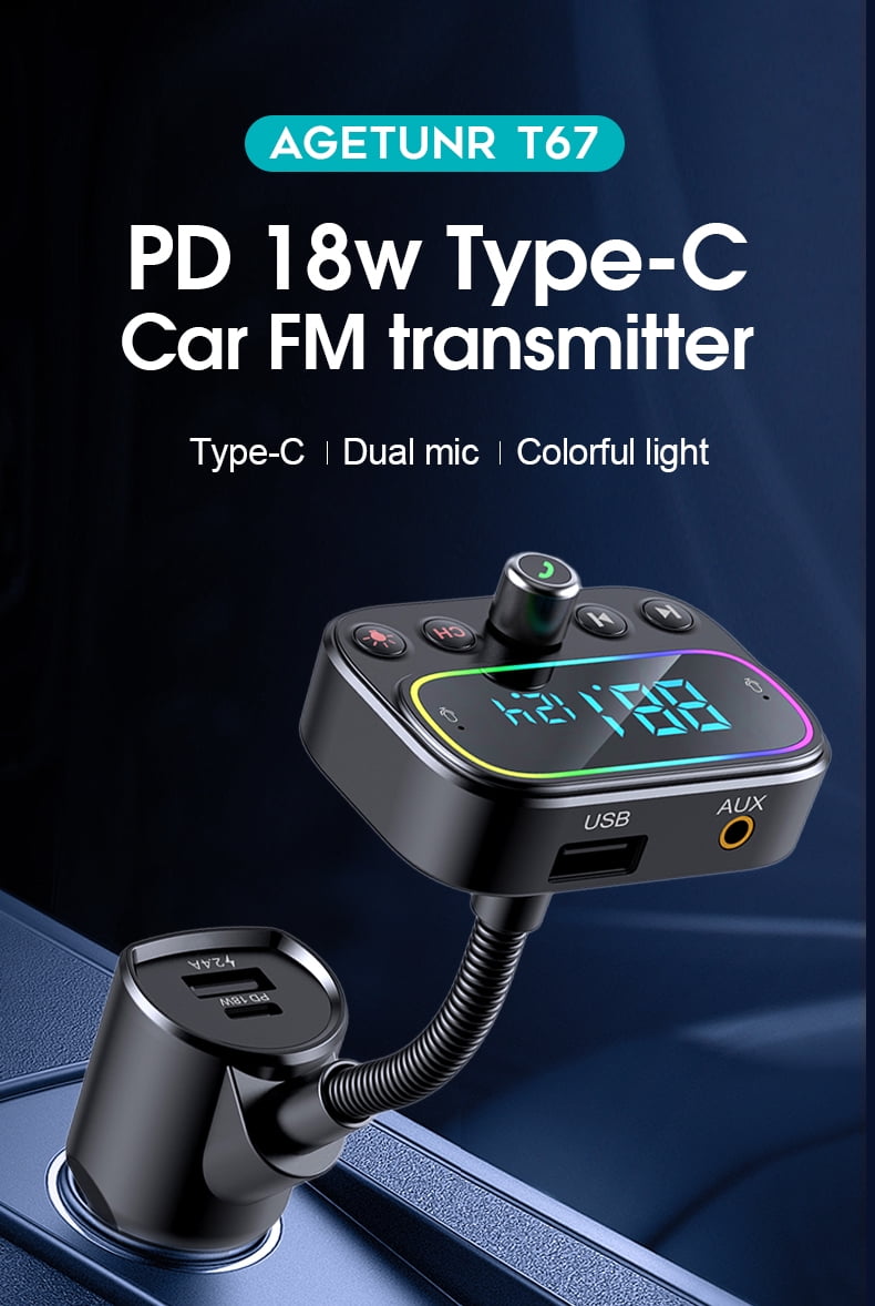 Foto 6 pulgar | Transmisor Fm Bluetooth, Doble Usb, Carga Rápida, Pd18w - Venta Internacional.