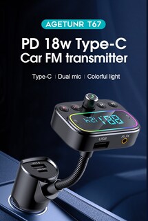 Foto 5 | Transmisor Fm Bluetooth, Doble Usb, Carga Rápida, Pd18w - Venta Internacional.