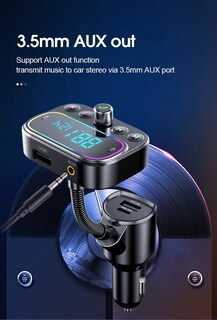 Foto 7 | Transmisor Fm Bluetooth, Doble Usb, Carga Rápida, Pd18w - Venta Internacional.