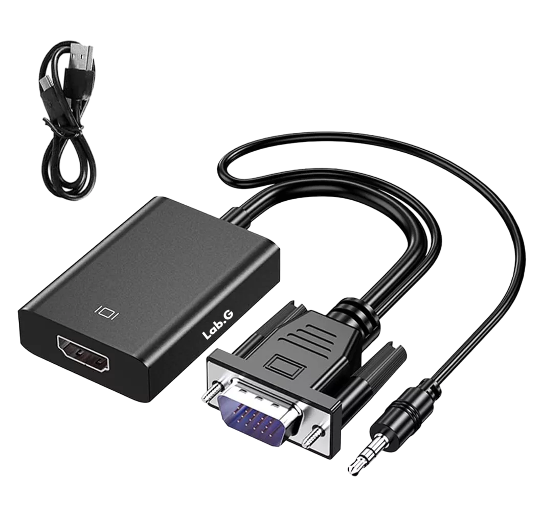 Foto 2 pulgar | Convertidor Vga A Hdmi Adaptadores Full Hd 1080p 1.8m Cable Negro
