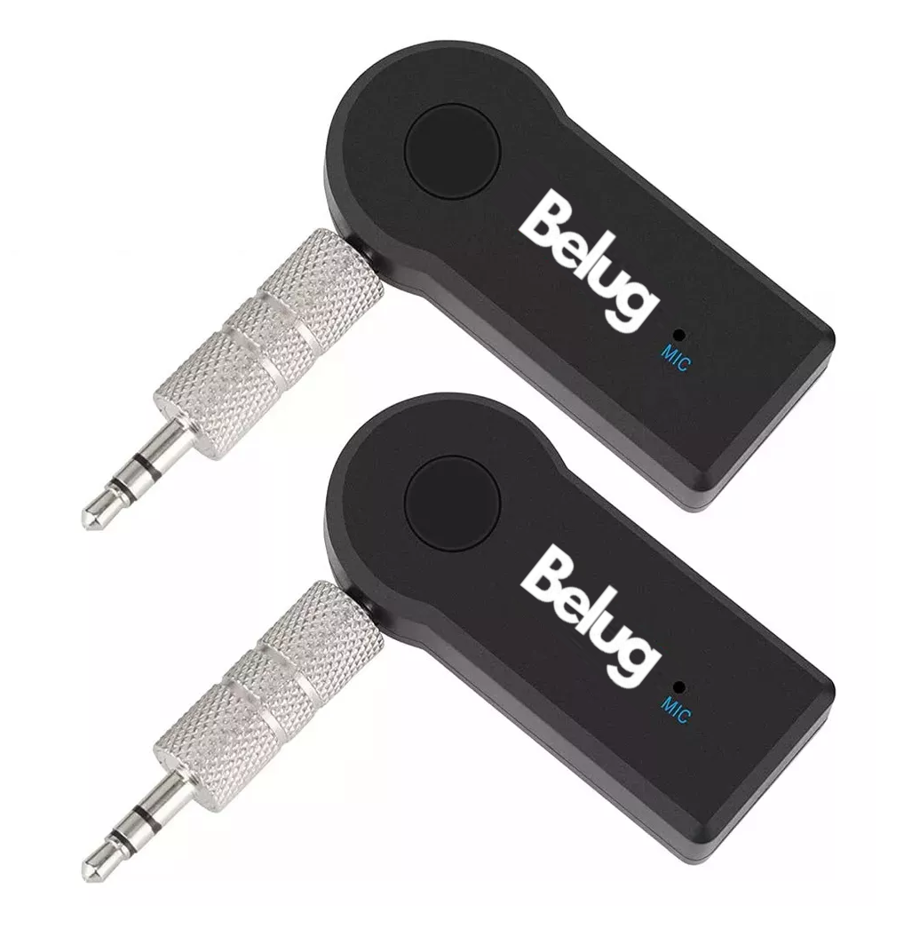 Adaptador Bluetooth 3.5 Jack Manos Libres Para Carros 2 Pcs, Belug Negro