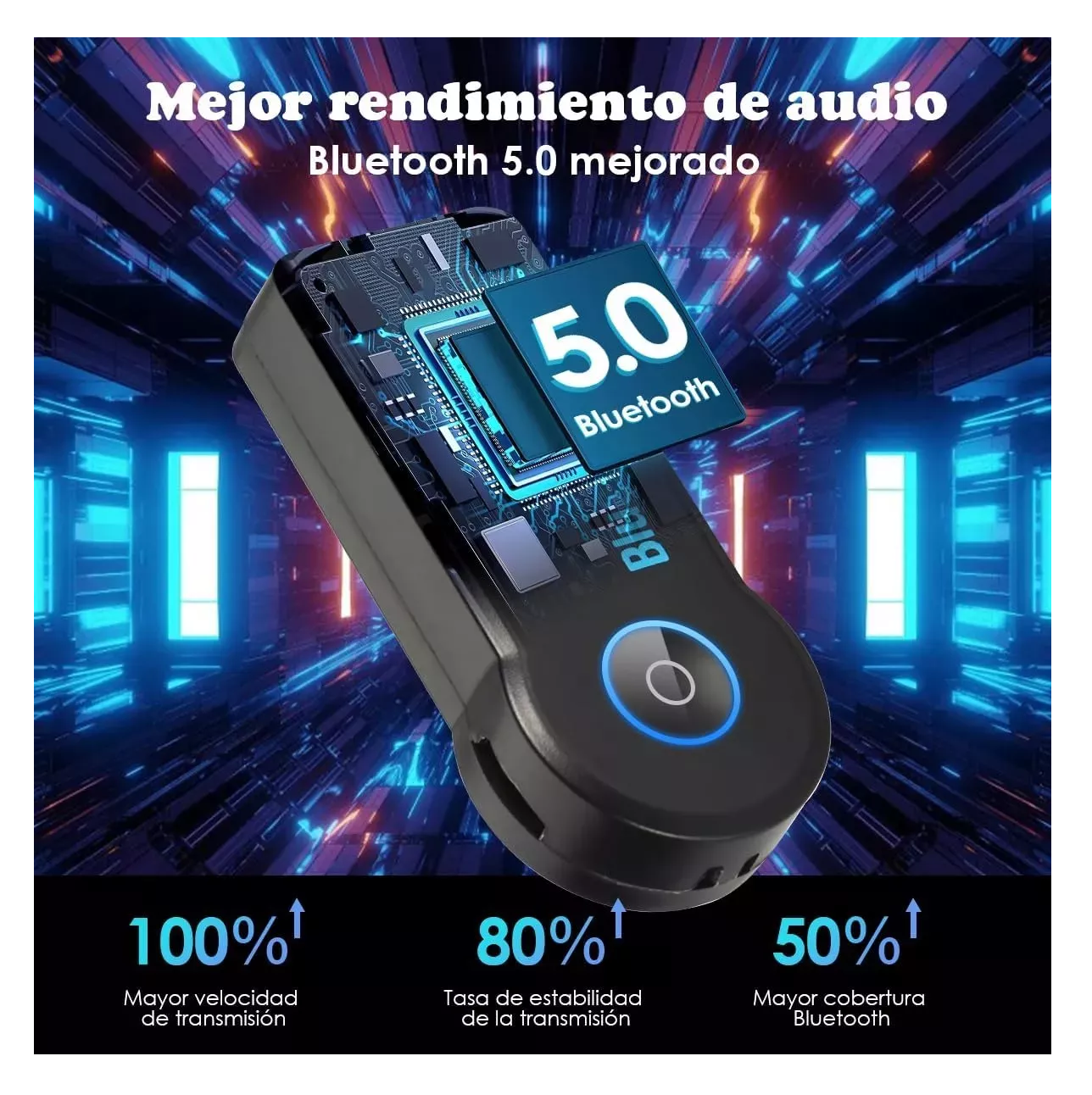 Foto 3 pulgar | Adaptador Bluetooth 3.5 Jack Manos Libres Para Carros 2 Pcs, Belug Negro