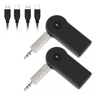 Foto 1 | 2 Pzs Adaptador Auxiliar Bluetooth 3.5 Jack Manos Libres Eo Safe Imports Esi-18635 Negro