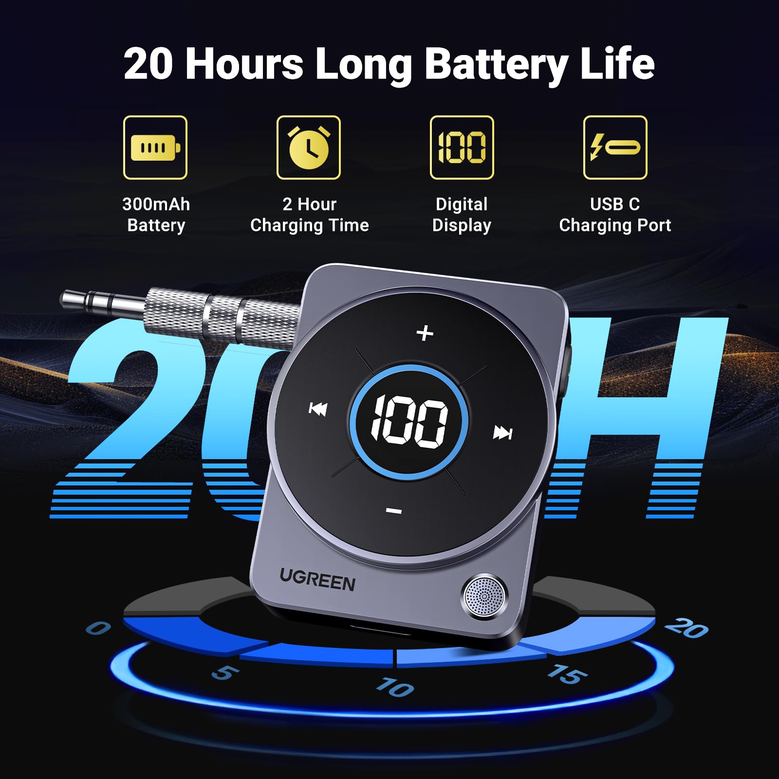 Foto 5 pulgar | Adaptador Bluetooth Para Coche Ugreen 5.4 Con Cancelación De Ruido - Venta Internacional.