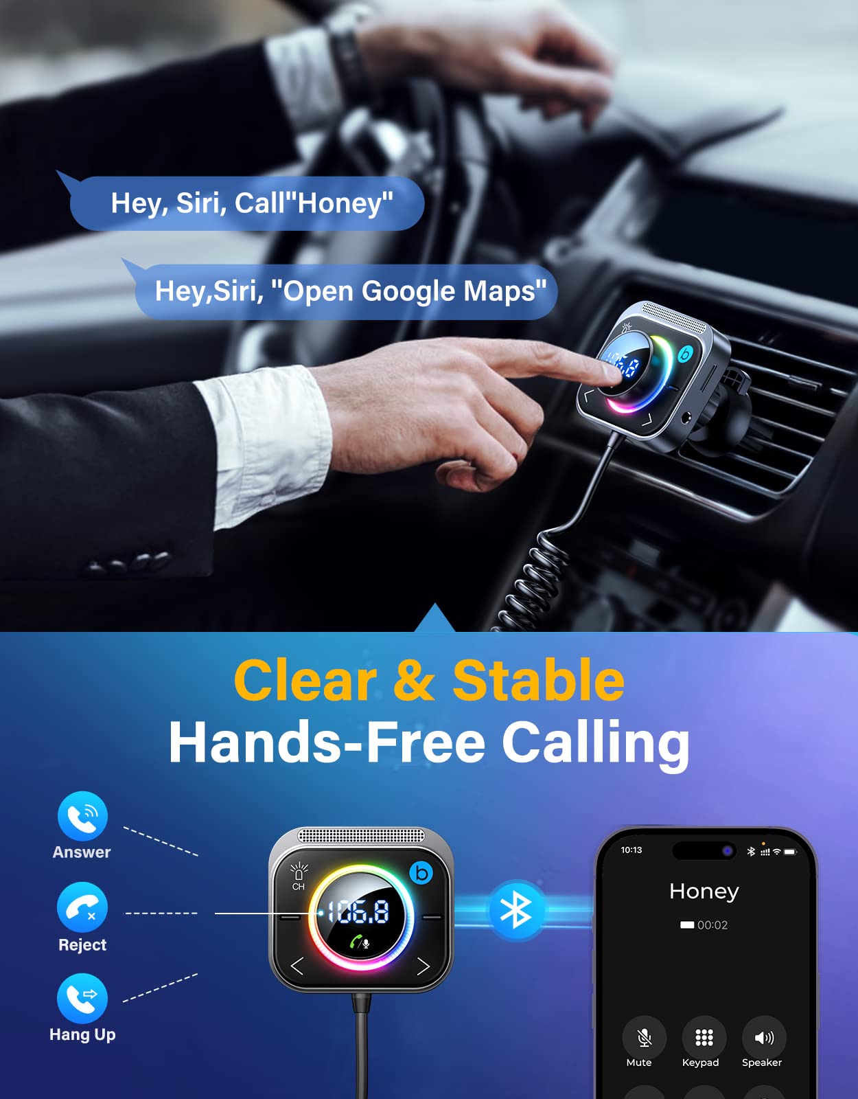 Foto 6 pulgar | Adaptador Bluetooth Para Coche Joyroom 66w Con 3 Puertos De Carga - Venta Internacional.