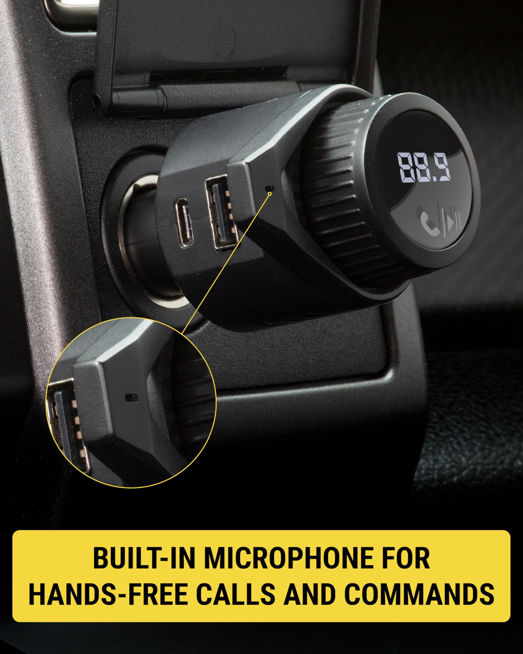 Foto 5 pulgar | Transmisor Fm Bluetooth Para Coche Scosche Btfm9 Con 2 Puertos Usb - Venta Internacional.