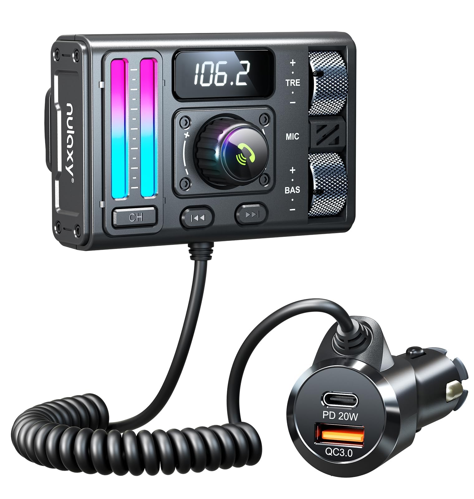 Foto 2 pulgar | Adaptador Bluetooth 5.3 Para Coche Nulaxy Km36 Con Instalación De Ventilación - Venta Internacional.