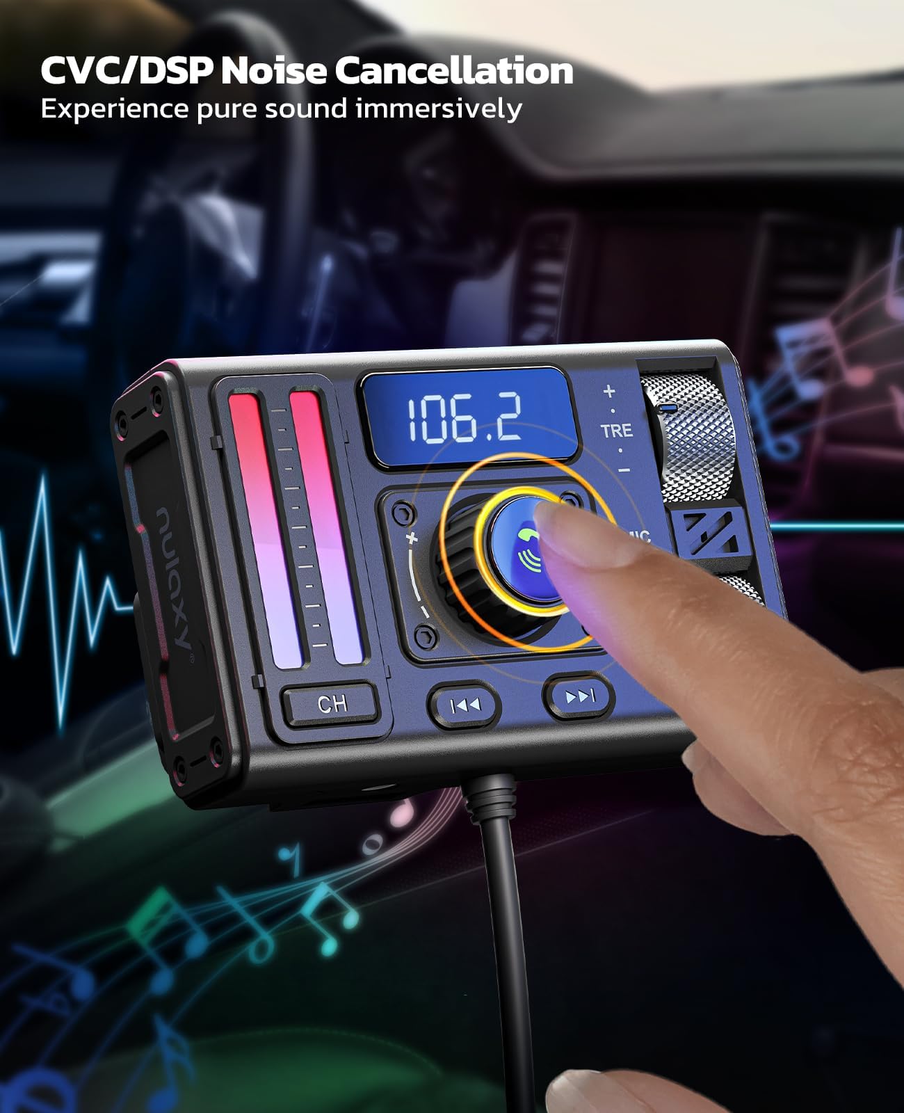 Foto 8 pulgar | Adaptador Bluetooth 5.3 Para Coche Nulaxy Km36 Con Instalación De Ventilación - Venta Internacional.