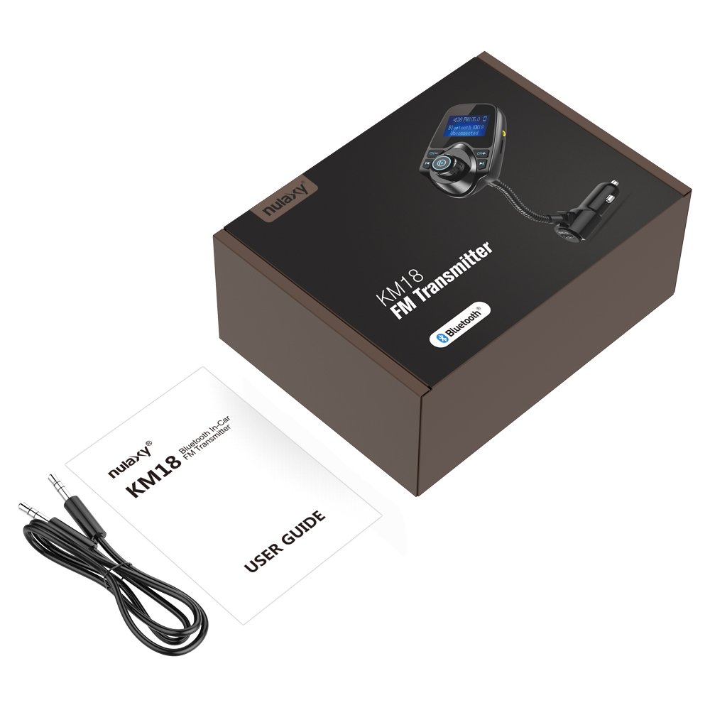 Foto 7 | Transmisor Fm Bluetooth Para Coche Nulaxy Km18 Marrón Con 1 44 Pulgadas - Venta Internacional.