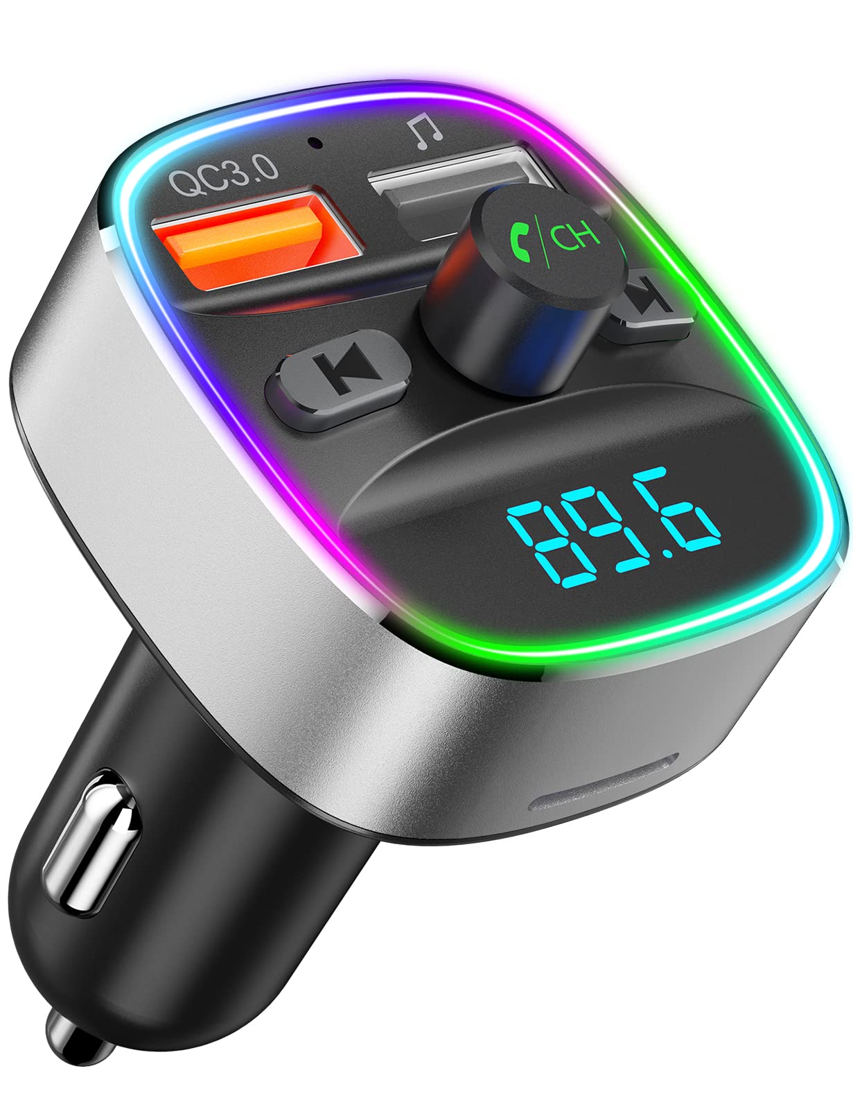 Transmisor Fm Bluetooth Nulaxy Nx10  Adaptador Para Coche  Plateado - Venta Internacional.