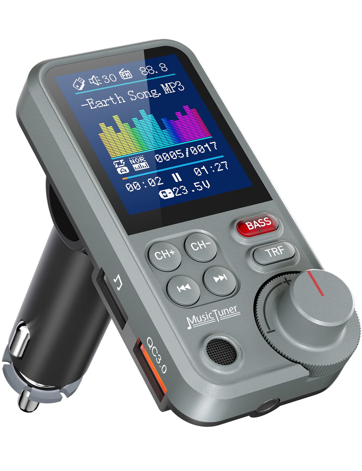 Transmisor Fm Bluetooth Nulaxy Km30 Para Coche Con Pantalla De 1 8 Pulgadas - Venta Internacional.