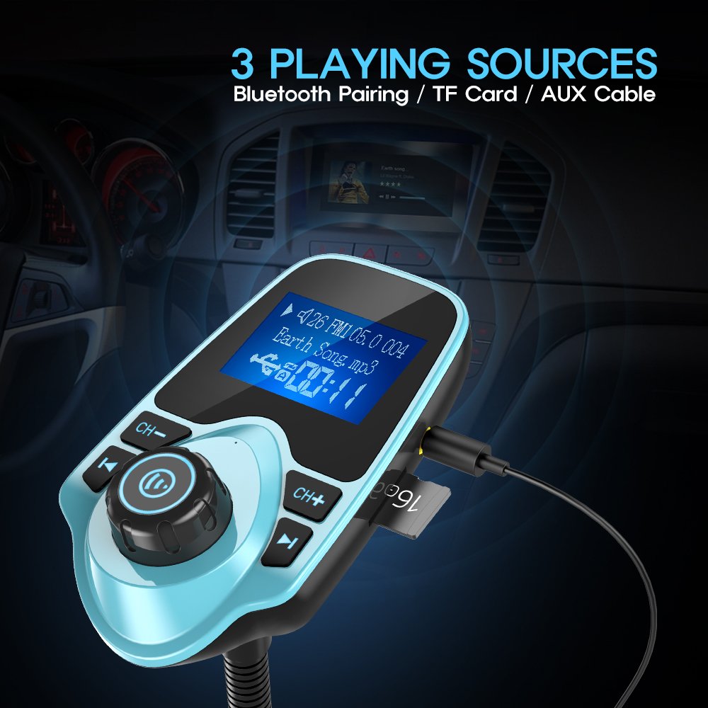 Foto 6 pulgar | Transmisor Fm Bluetooth Para Coche Nulaxy Km18 Con Pantalla De 1 44 Pulgadas - Venta Internacional.