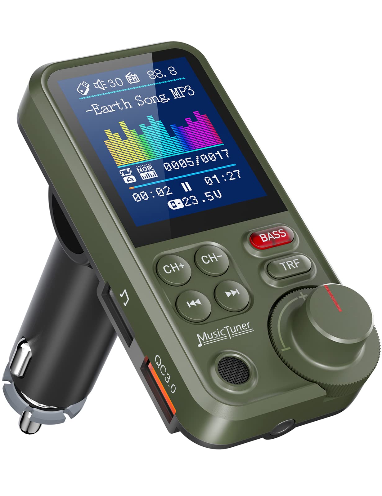 Transmisor Fm Bluetooth Nulaxy Km30 Para Coche Con Pantalla De 1 8 Pulgadas - Venta Internacional.