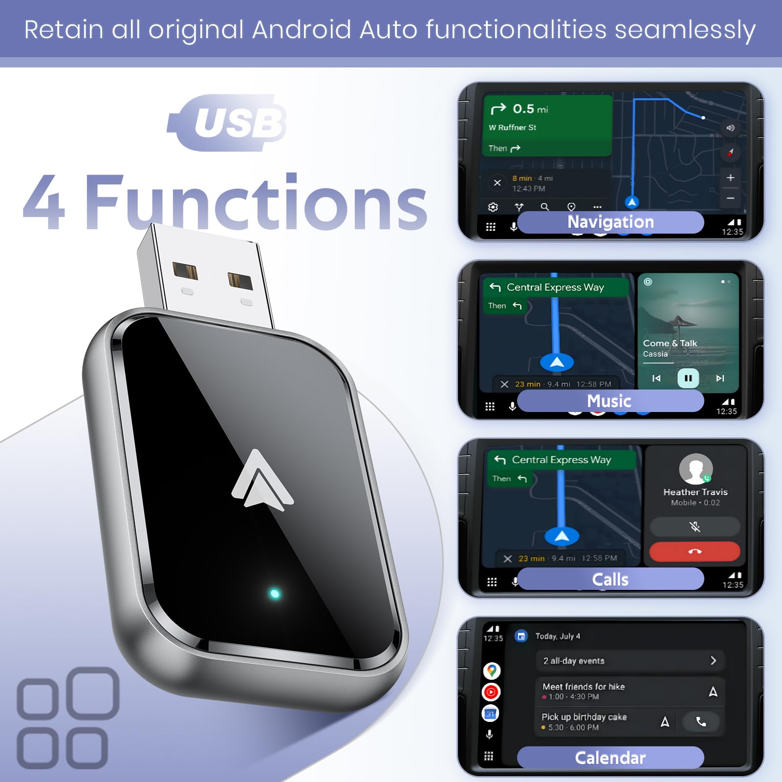 Foto 6 pulgar | Adaptador Automático Inalámbrico Android Hameby Para Android - Venta Internacional.